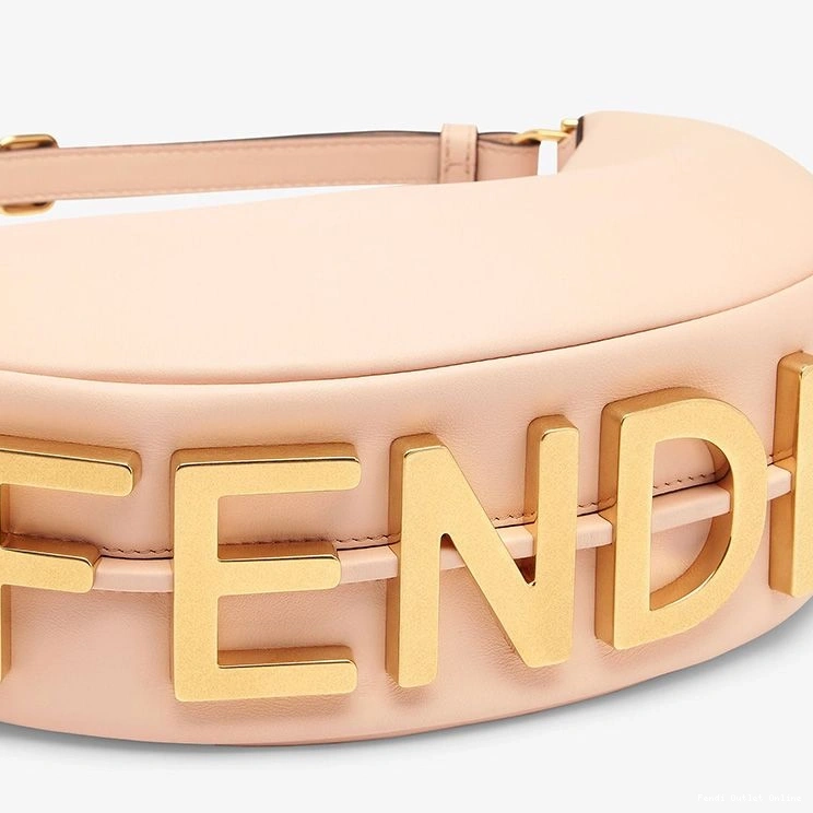 Cheap Fendi Calf In Fendigraphy Pink Small Hobo Bag Leather 0712